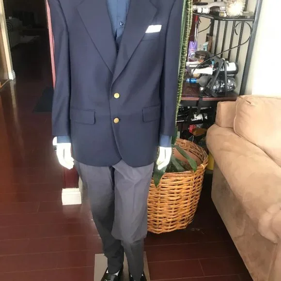 CHRISTIAN DIOR NAVY BLUE SPORT JACKET size 40 X short